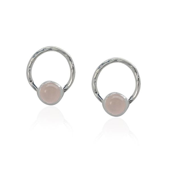 Rose Quartz Studs model S5-009
